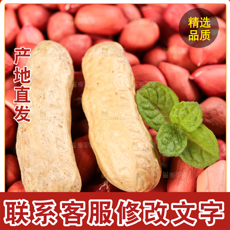 深底上的红皮花生米