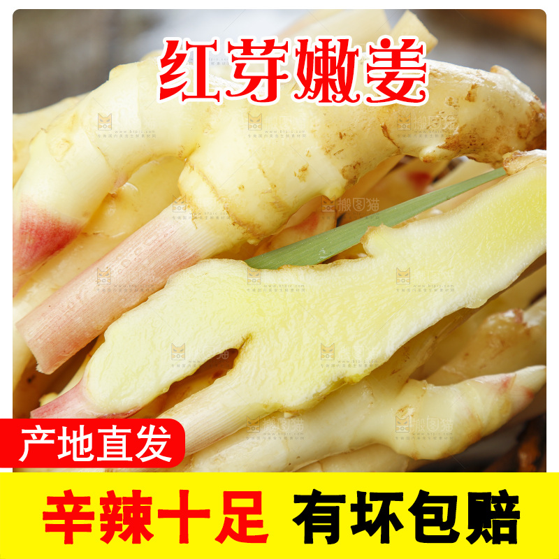 篮子里装着新鲜嫩姜