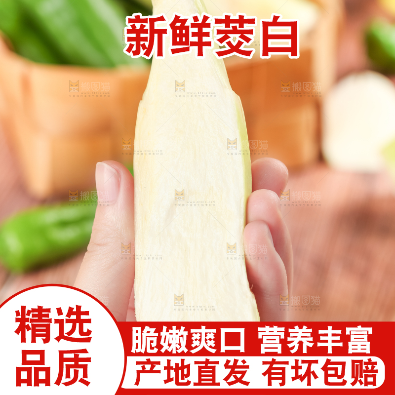 手里拿着湖北新鲜茭白