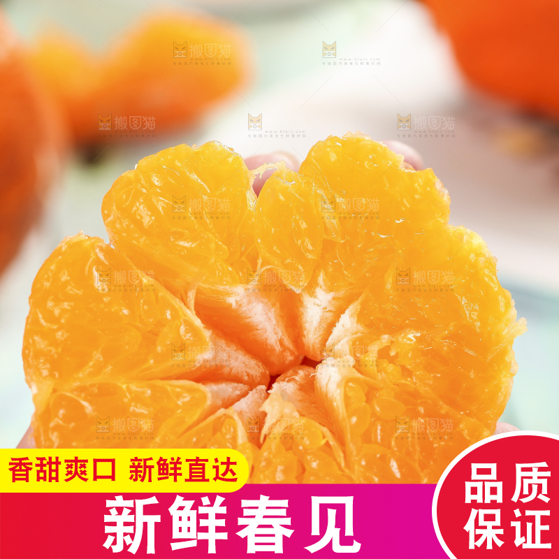 手里拿着春见果肉