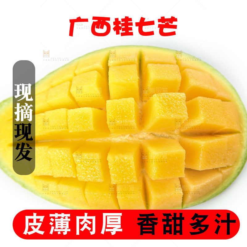 白底上放着青皮桂七芒