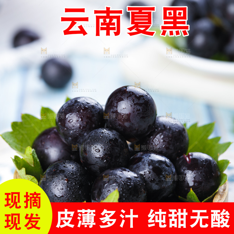 篮子里放着紫葡萄