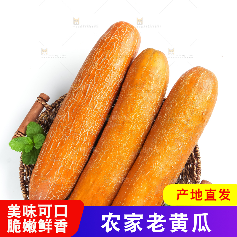 篮子里装着黄皮大黄瓜