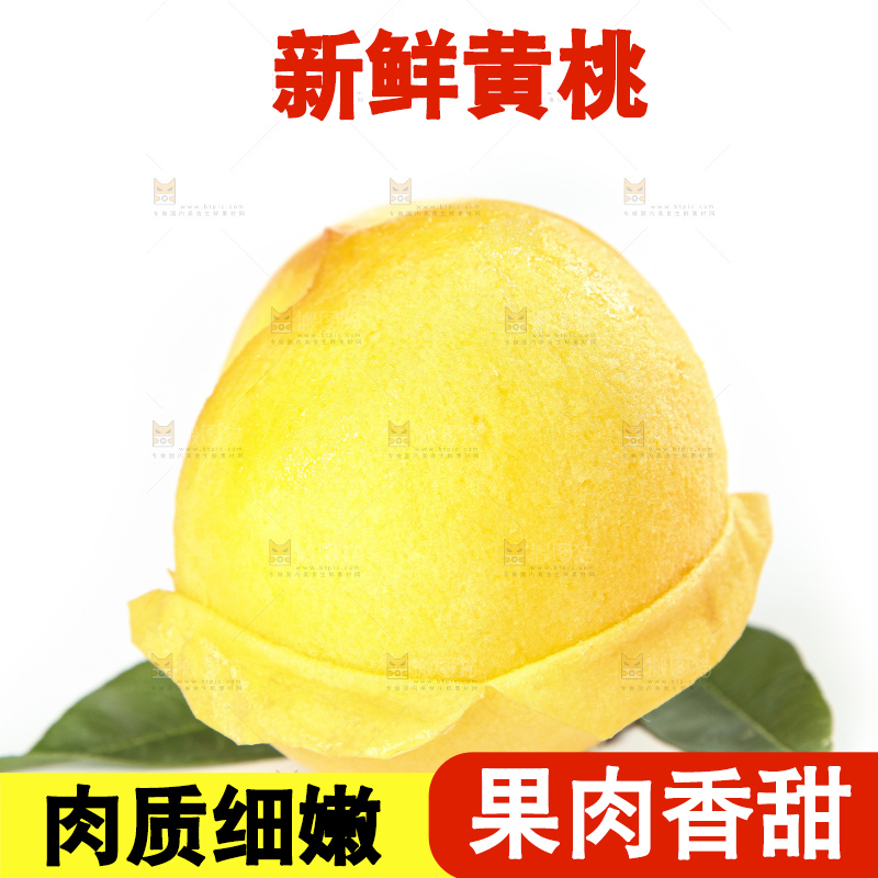 白底上的黄肉桃