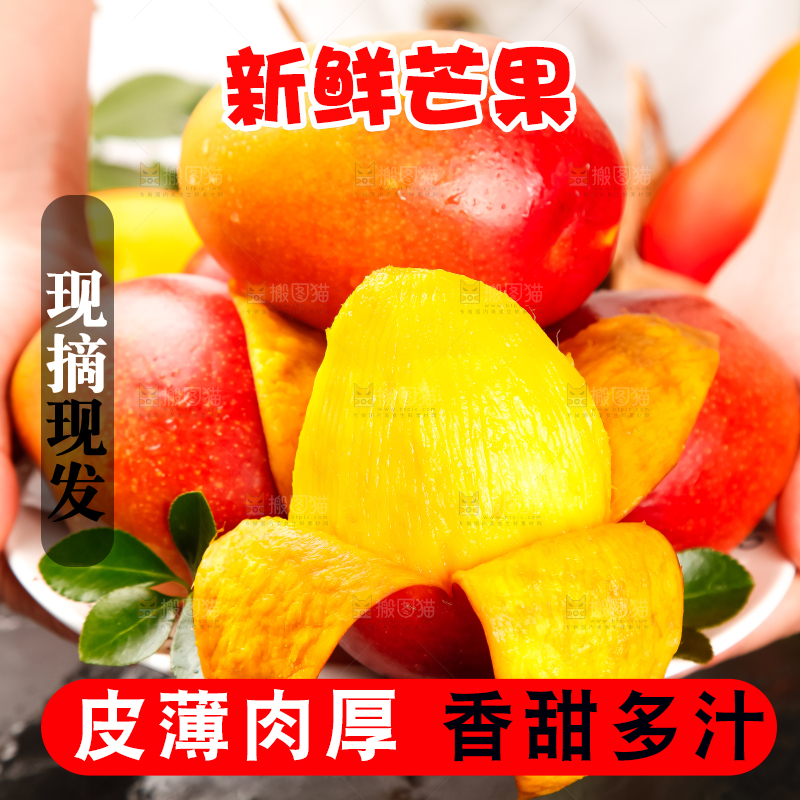 手里拿着吉禄芒果