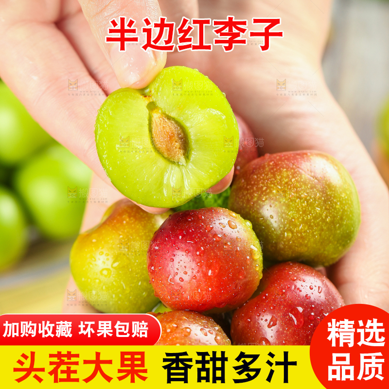 手里拿着脆红李