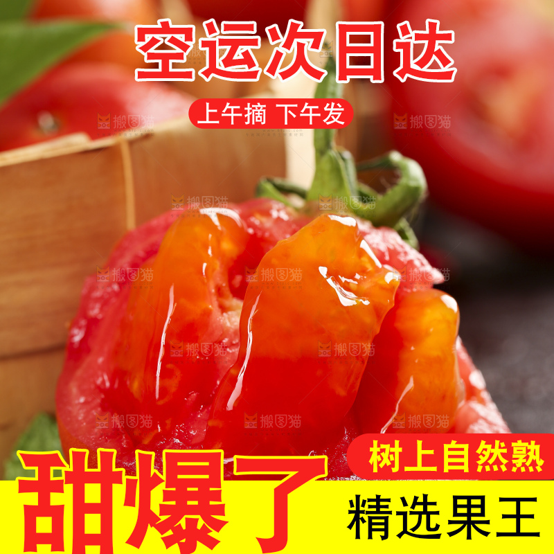 深底上的沙瓤西红柿