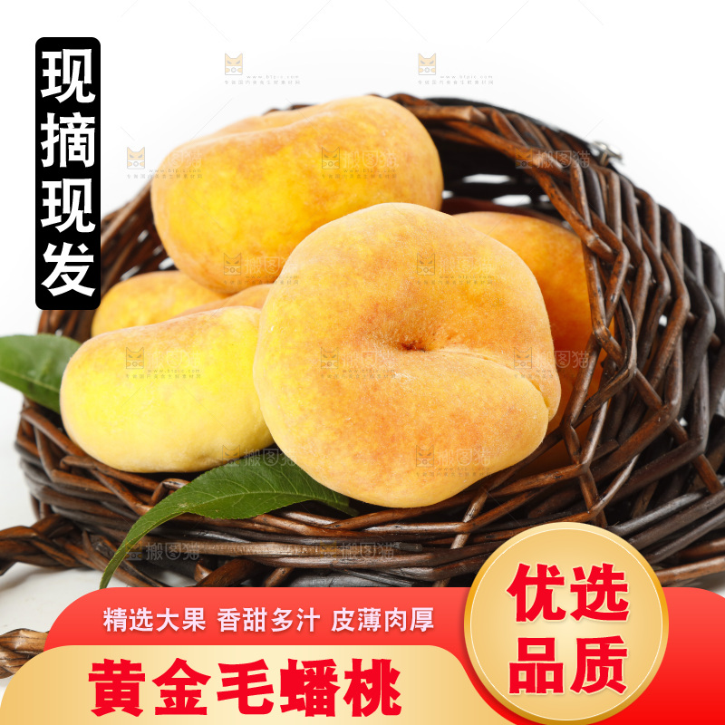 篮子里装着扁毛桃