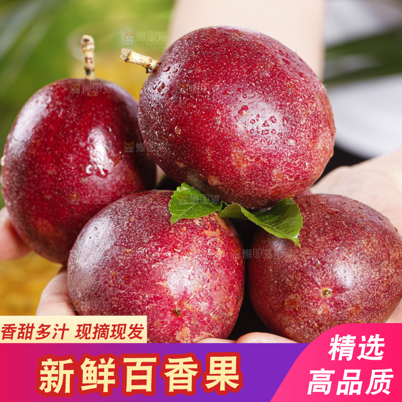 手里拿着广西百香果