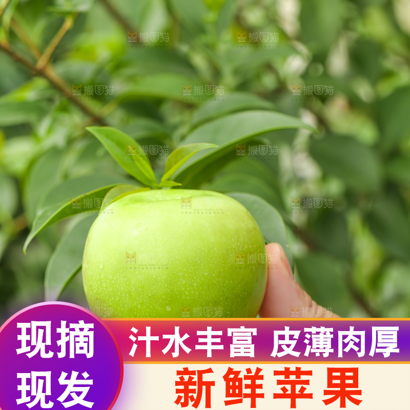 手里拿着新鲜苹果