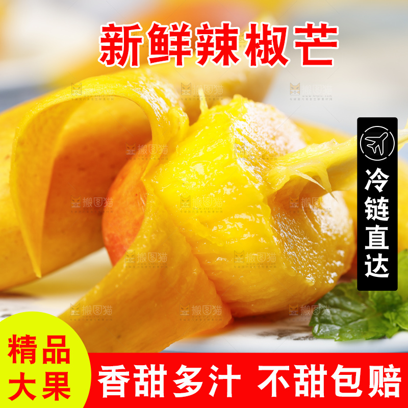 蓝底上的海南辣椒芒