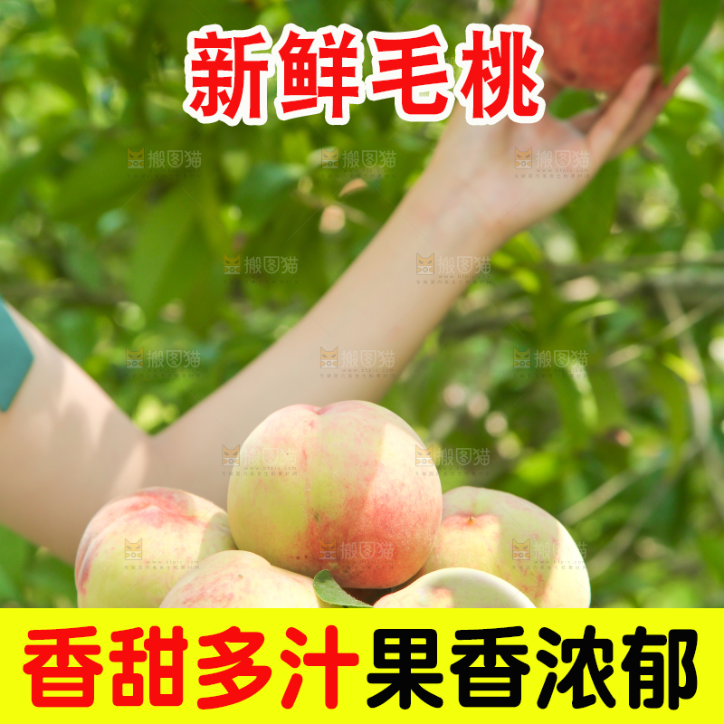 手里拿着蜜桃