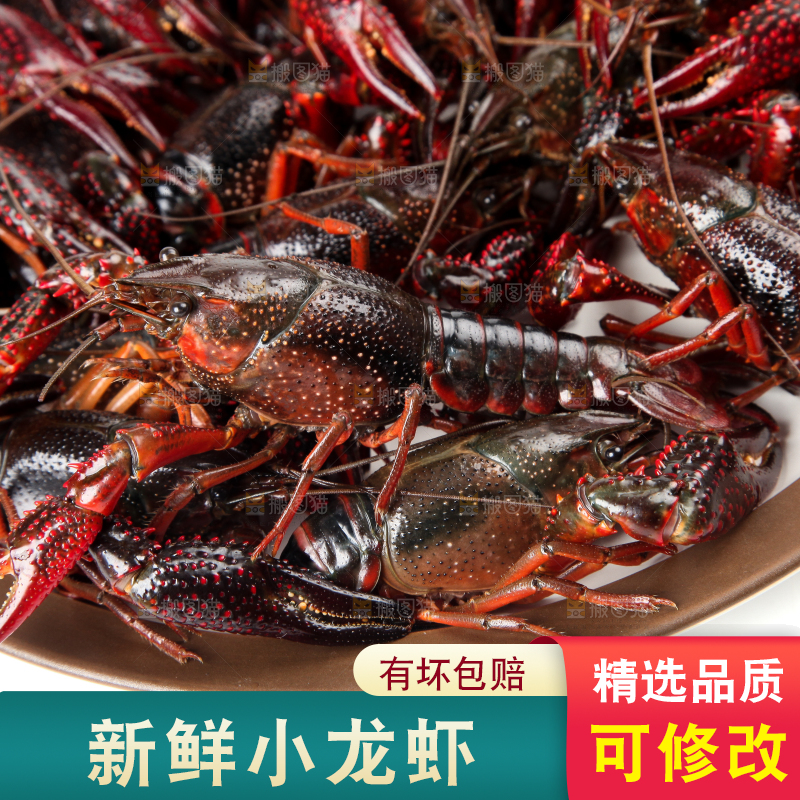 盘子里装着小龙虾