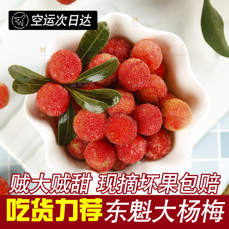 盘子里装着杨梅