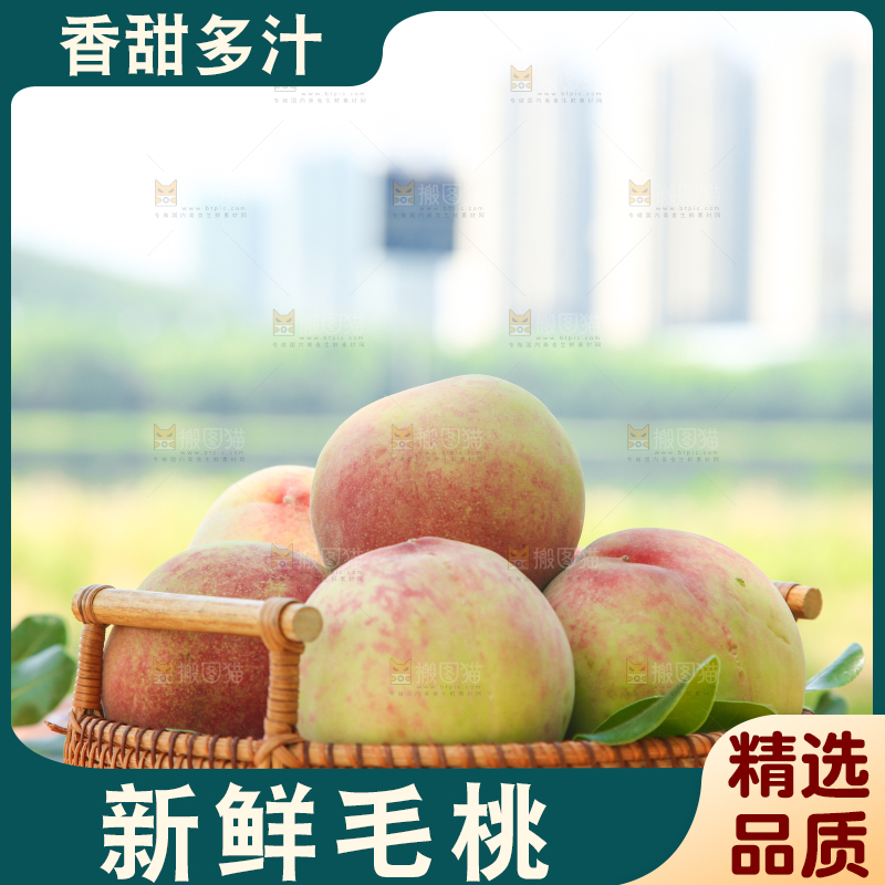 篮子里装着毛桃