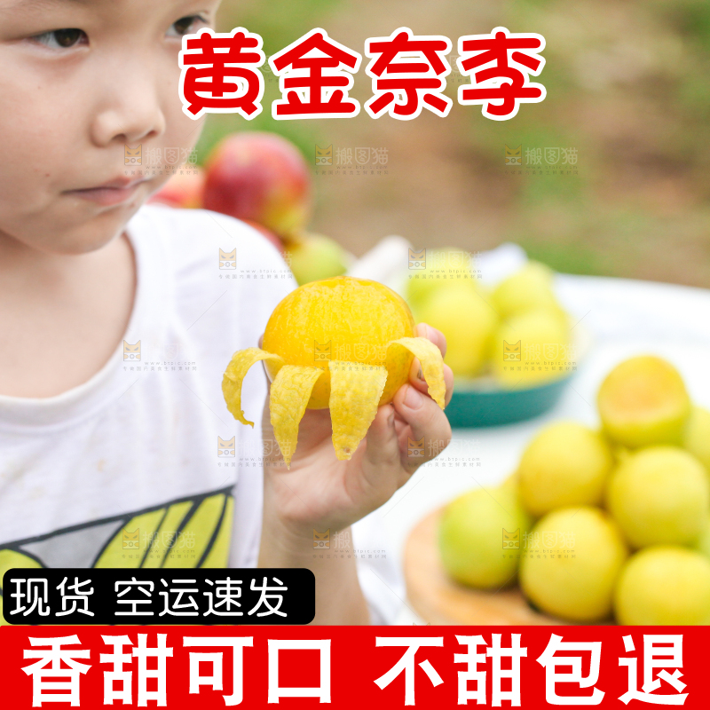 小男孩正在吃李子