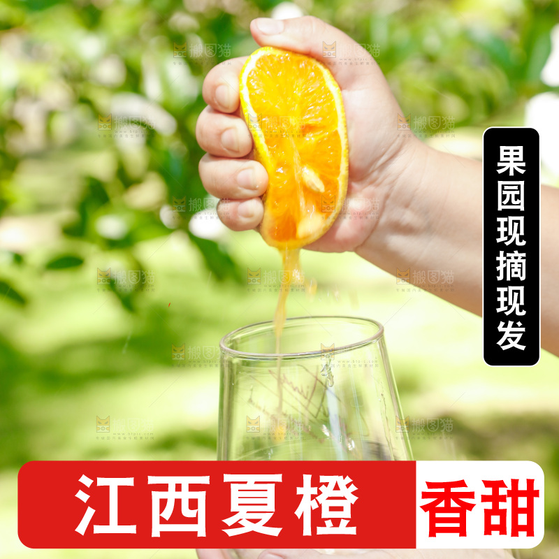 手里拿着橙子