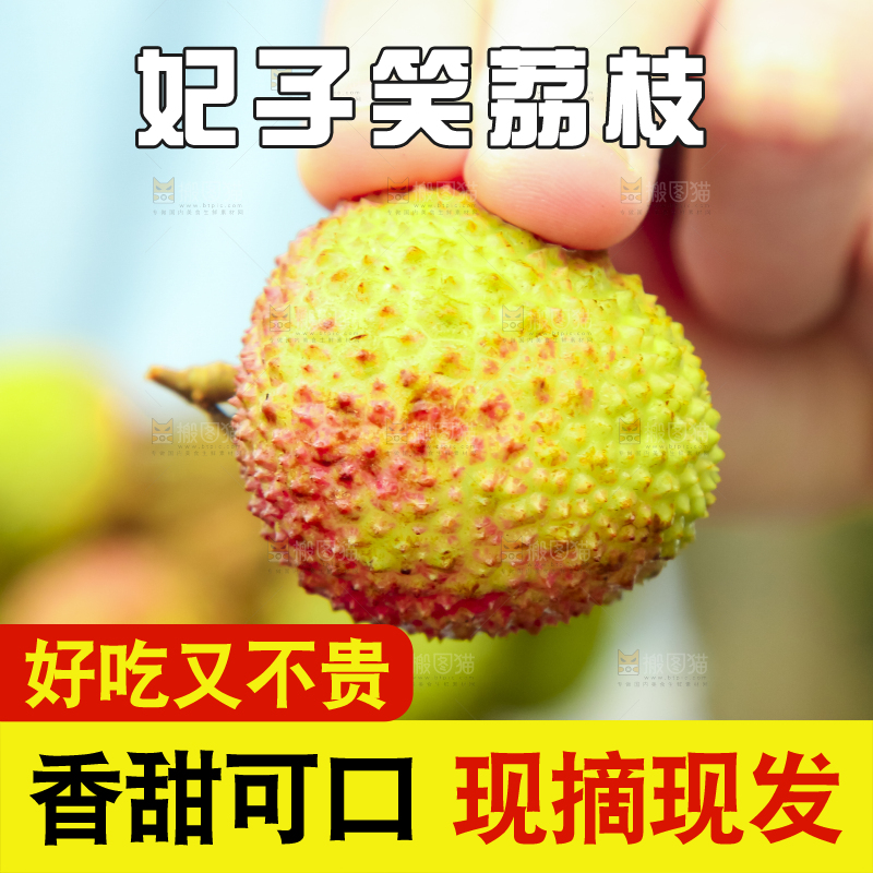 手里拿着妃子笑荔枝