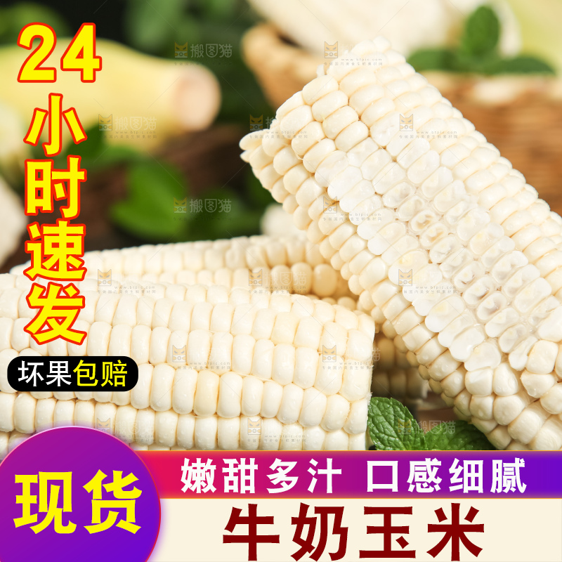 深底上放着漳州牛奶玉米