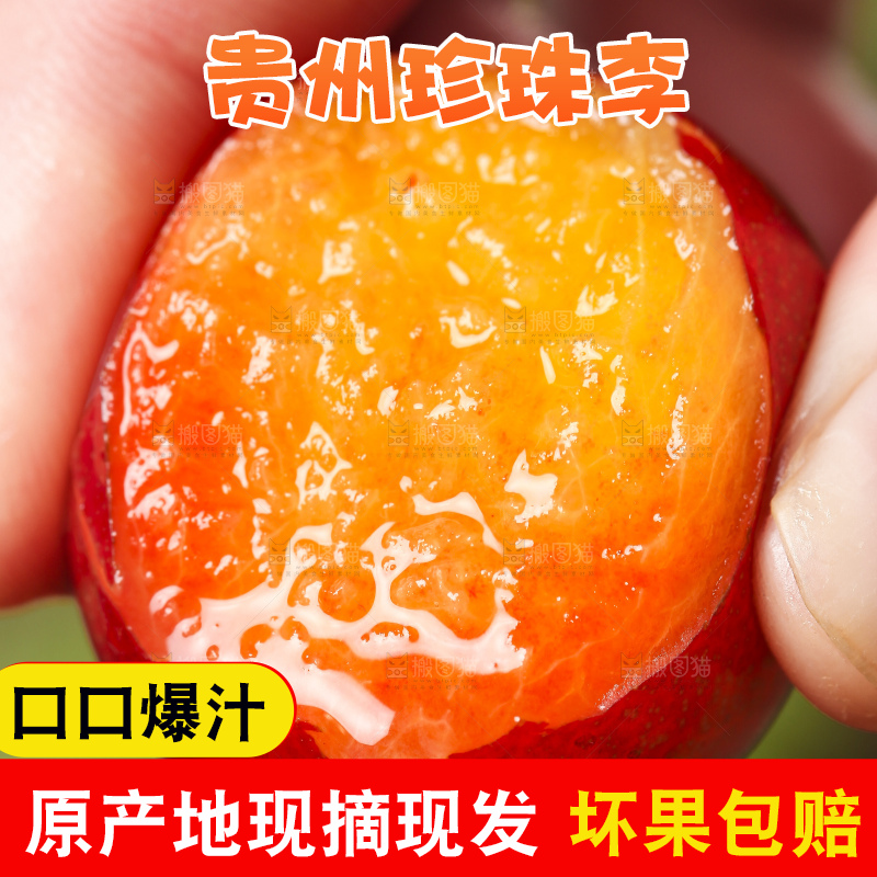 手里拿着脆李子