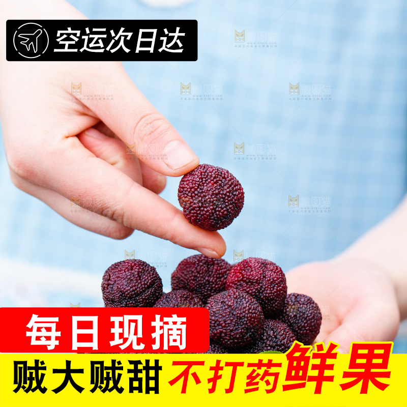 手里端着杨梅