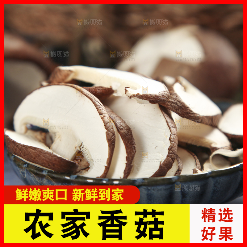 木底上摆放着香菇