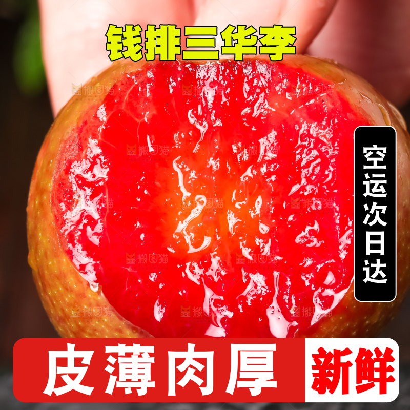 手里拿着广西红心李子