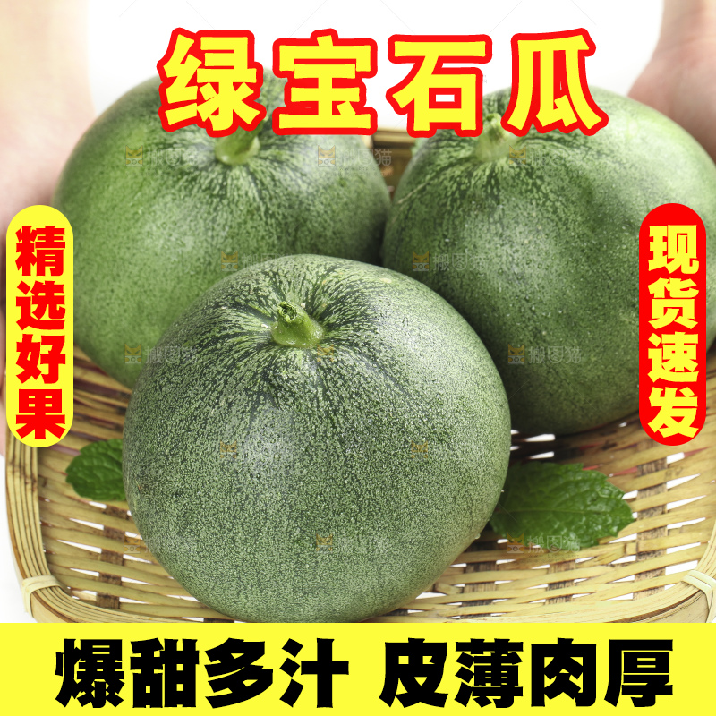 手里拿着绿宝香瓜
