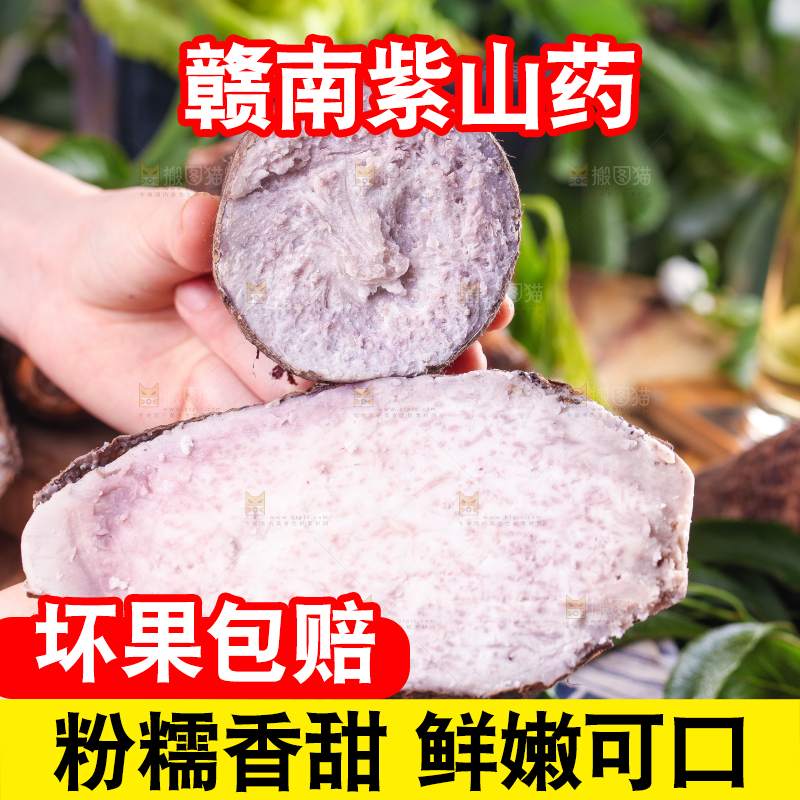 手里拿着紫藤芋头