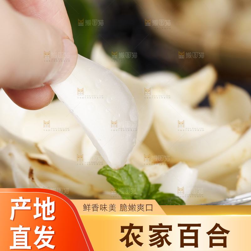 盘子里装着百合