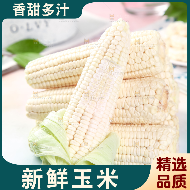 浅底上的牛奶水果玉米
