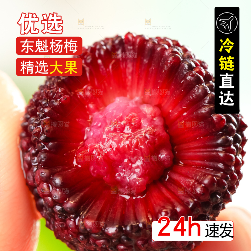 手里拿着杨梅