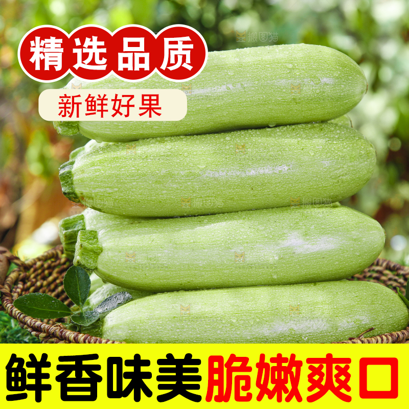 篮子里堆放着西葫芦