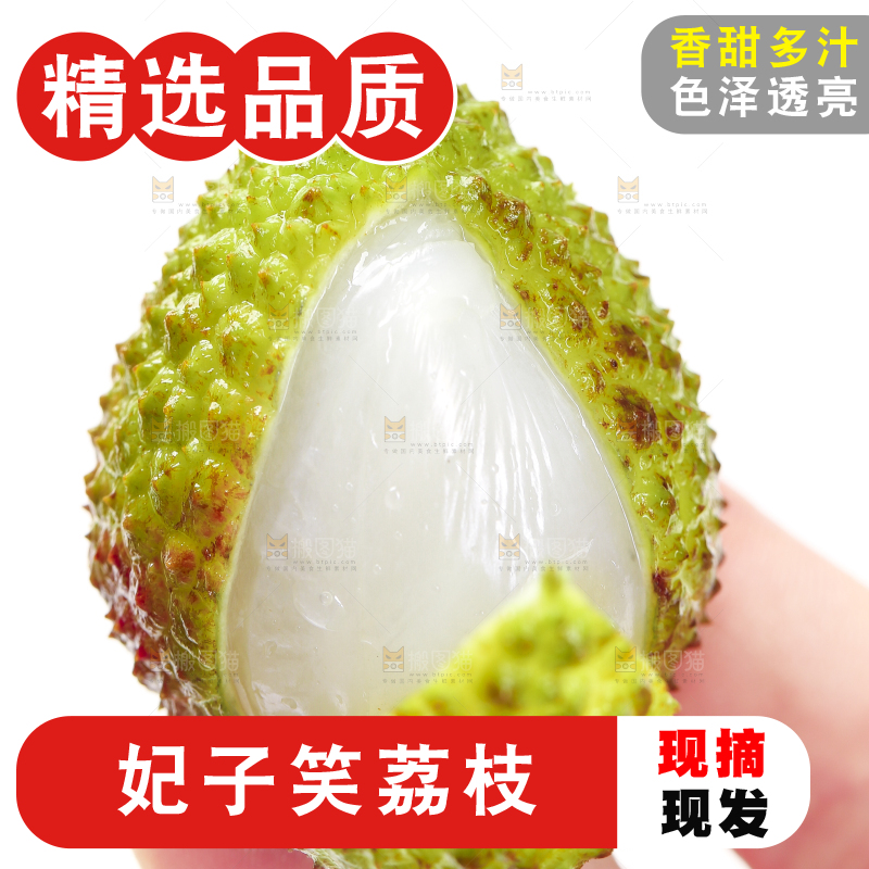 手里拿着妃子笑荔枝