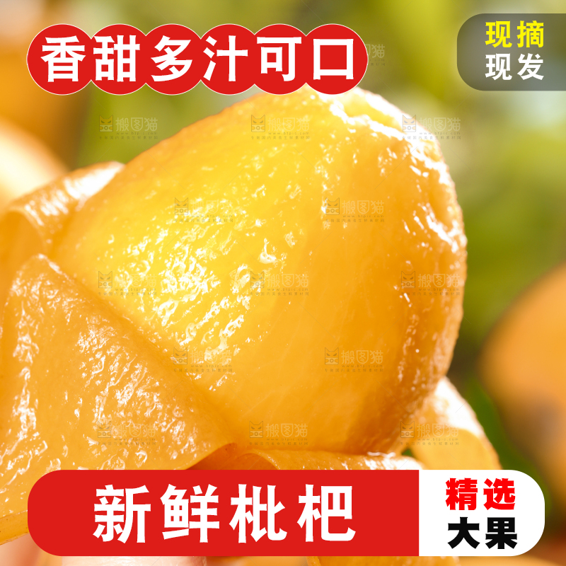 手里拿着枇杷果