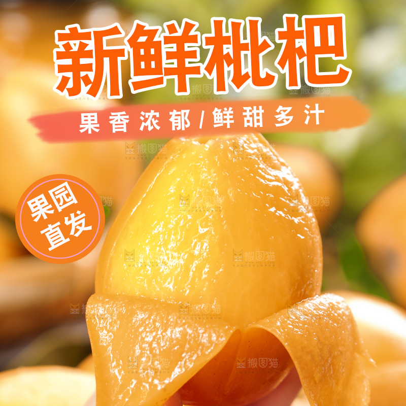 手里拿着枇杷果