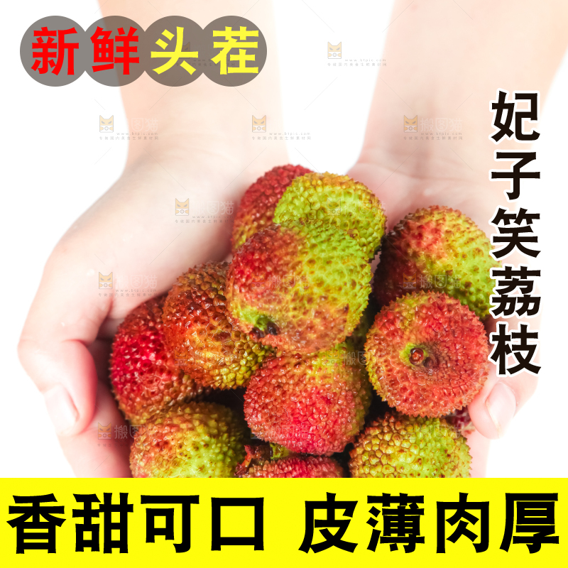 手里拿着妃子笑荔枝