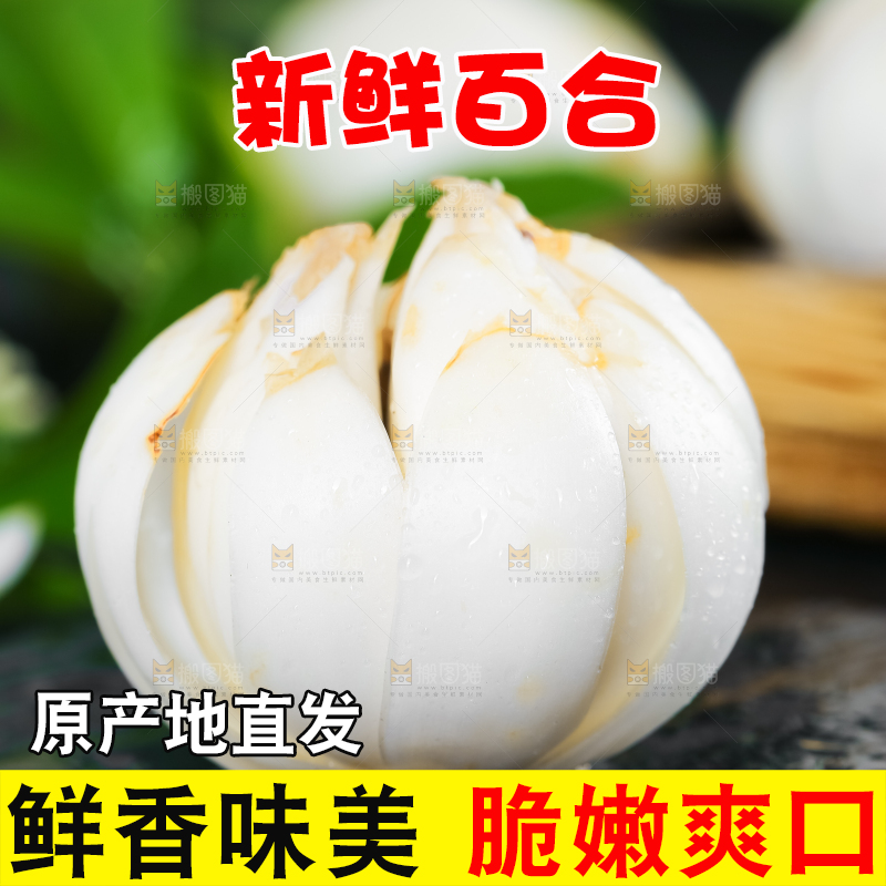 黑底上摆放着鲜百合