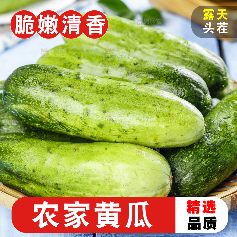 篮子里装着青瓜