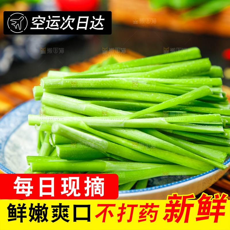 碟子里装着嫩韭菜