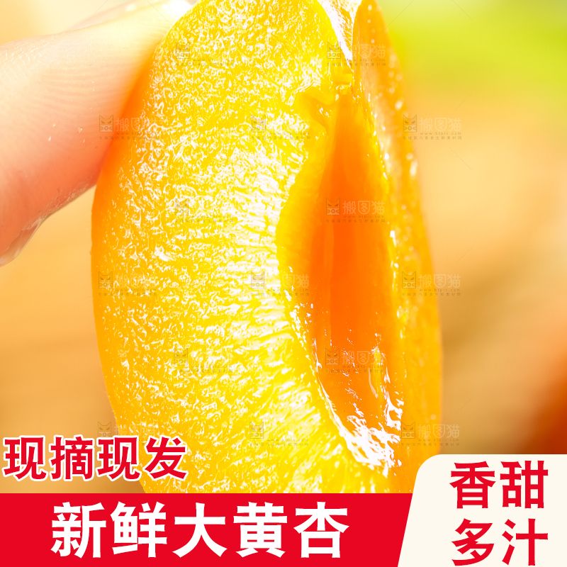 手里拿着杏子