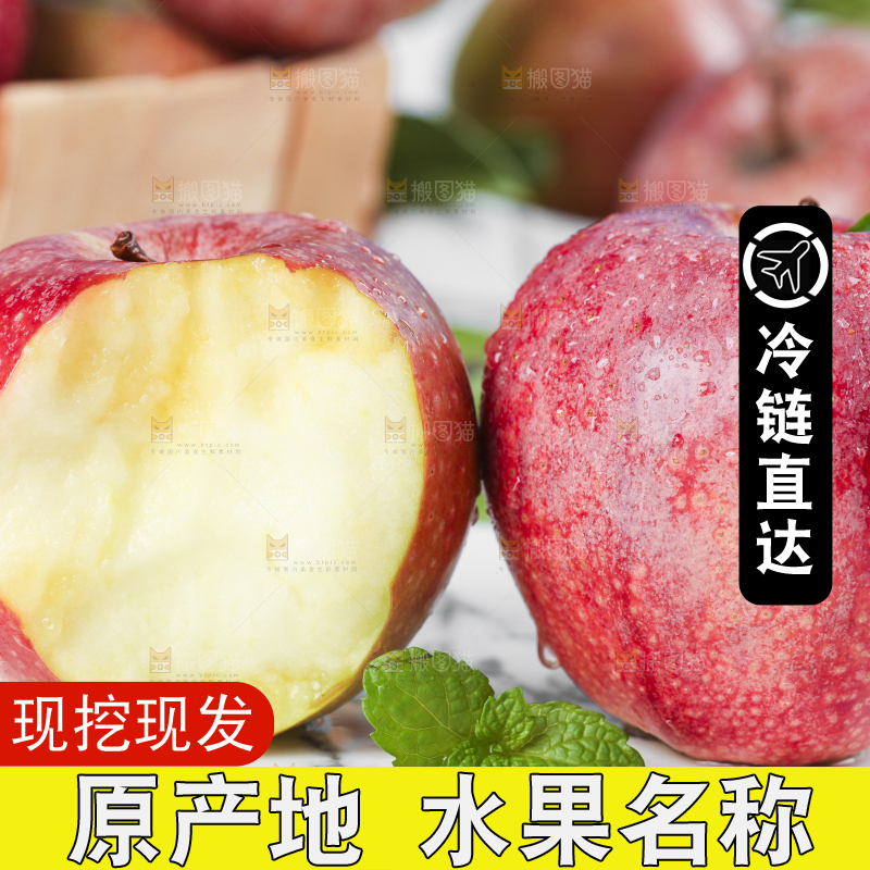 浅底上摆放着秦冠苹果