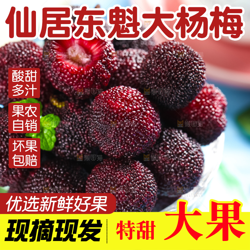 碟子里放着杨梅
