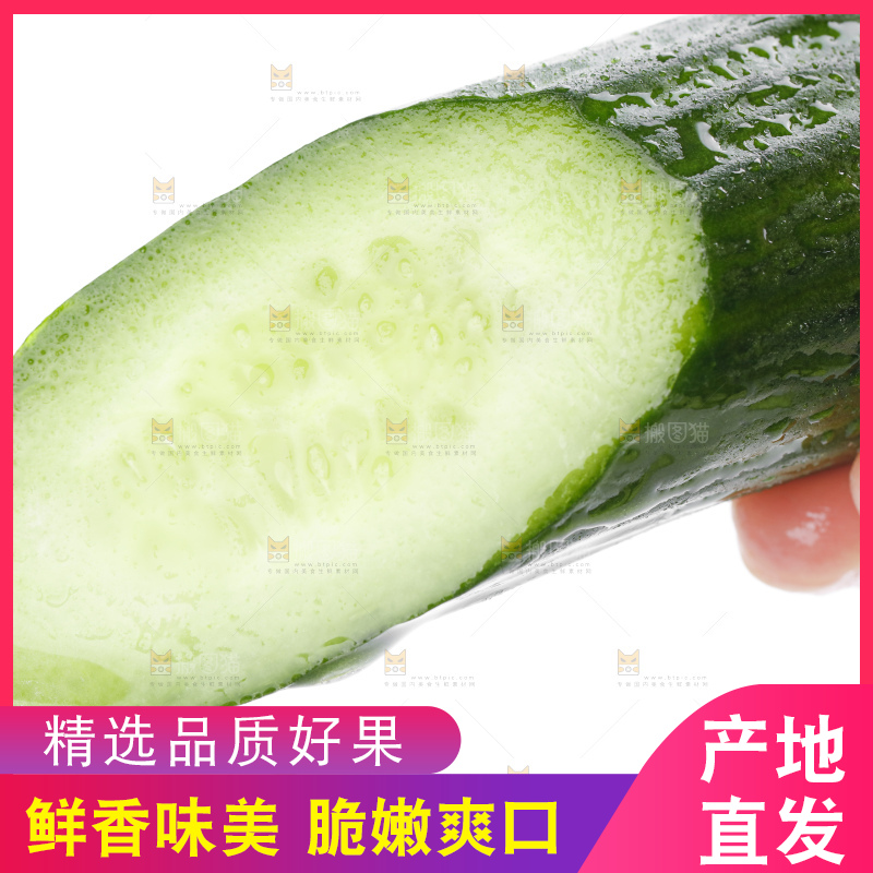 手里拿着嫩黄瓜