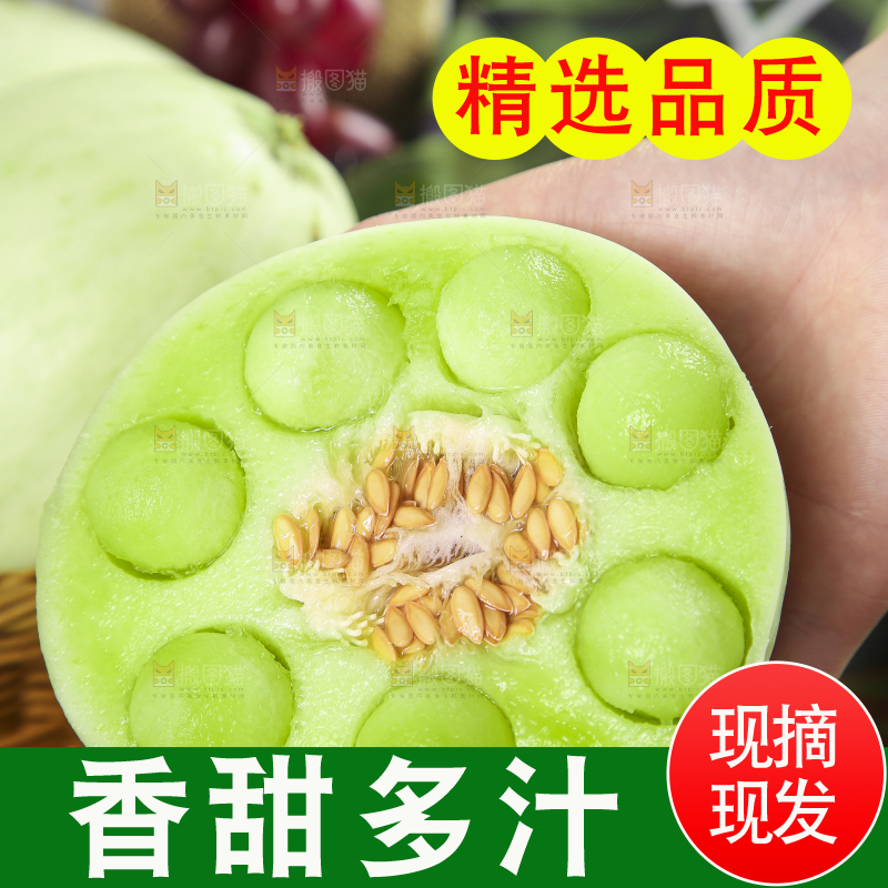 手里拿着玉菇香瓜