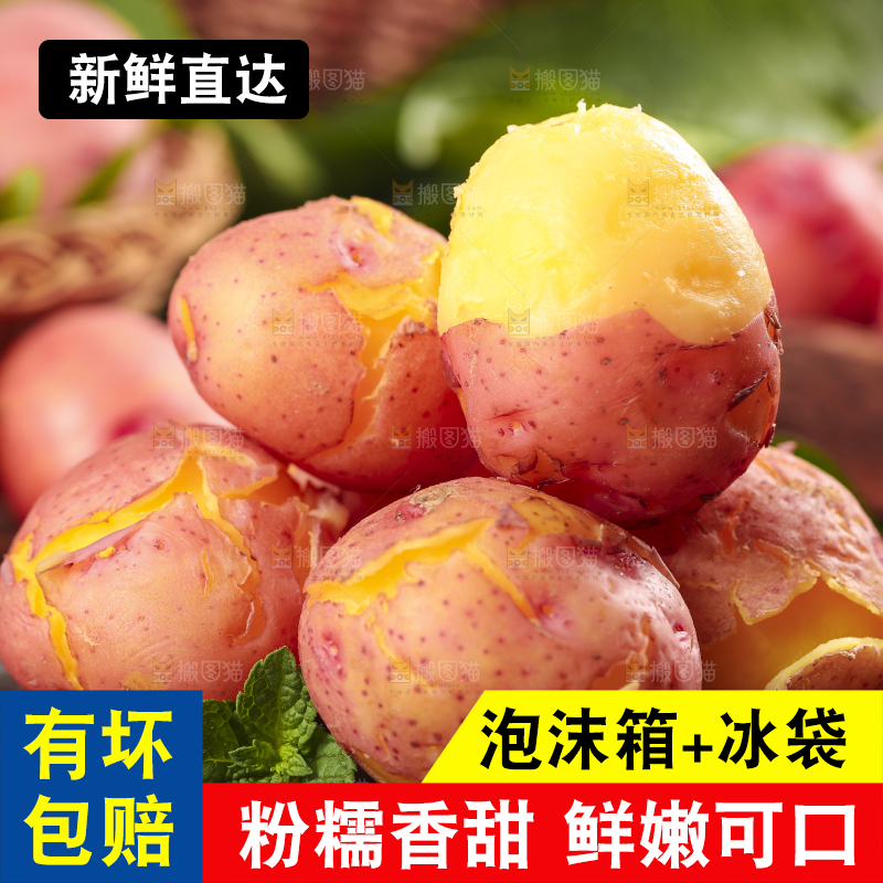黑底上放着土豆