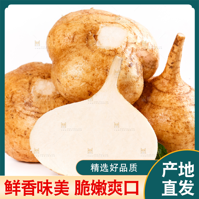 白底上放着凉薯