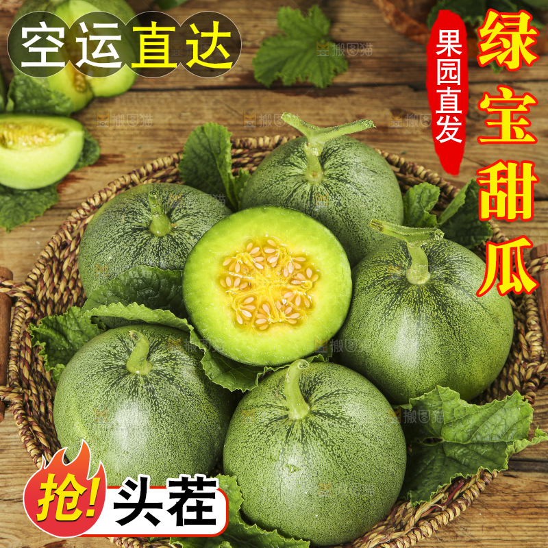 篮子里装着绿宝香瓜