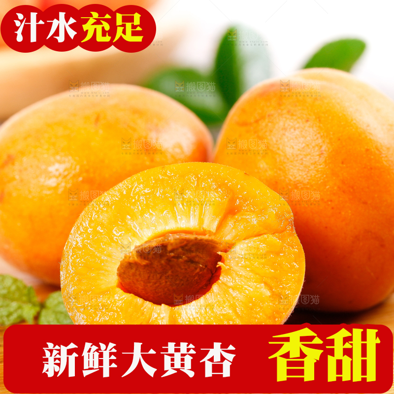 木底上放着陕西新鲜大黄杏