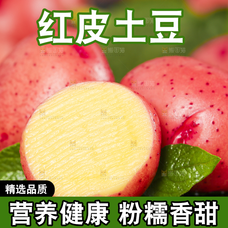 木底上摆放着云南红皮土豆